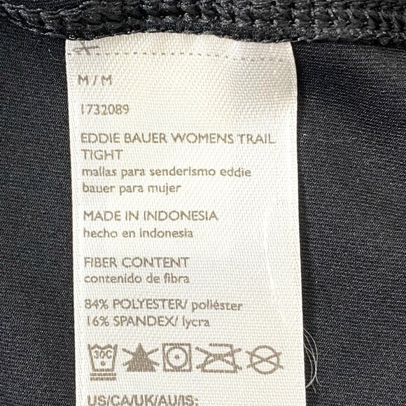 Eddie Bauer Womens Trail Tight Leggings Athletic Pants size Medium Pockets Black - Picture 9 of 11